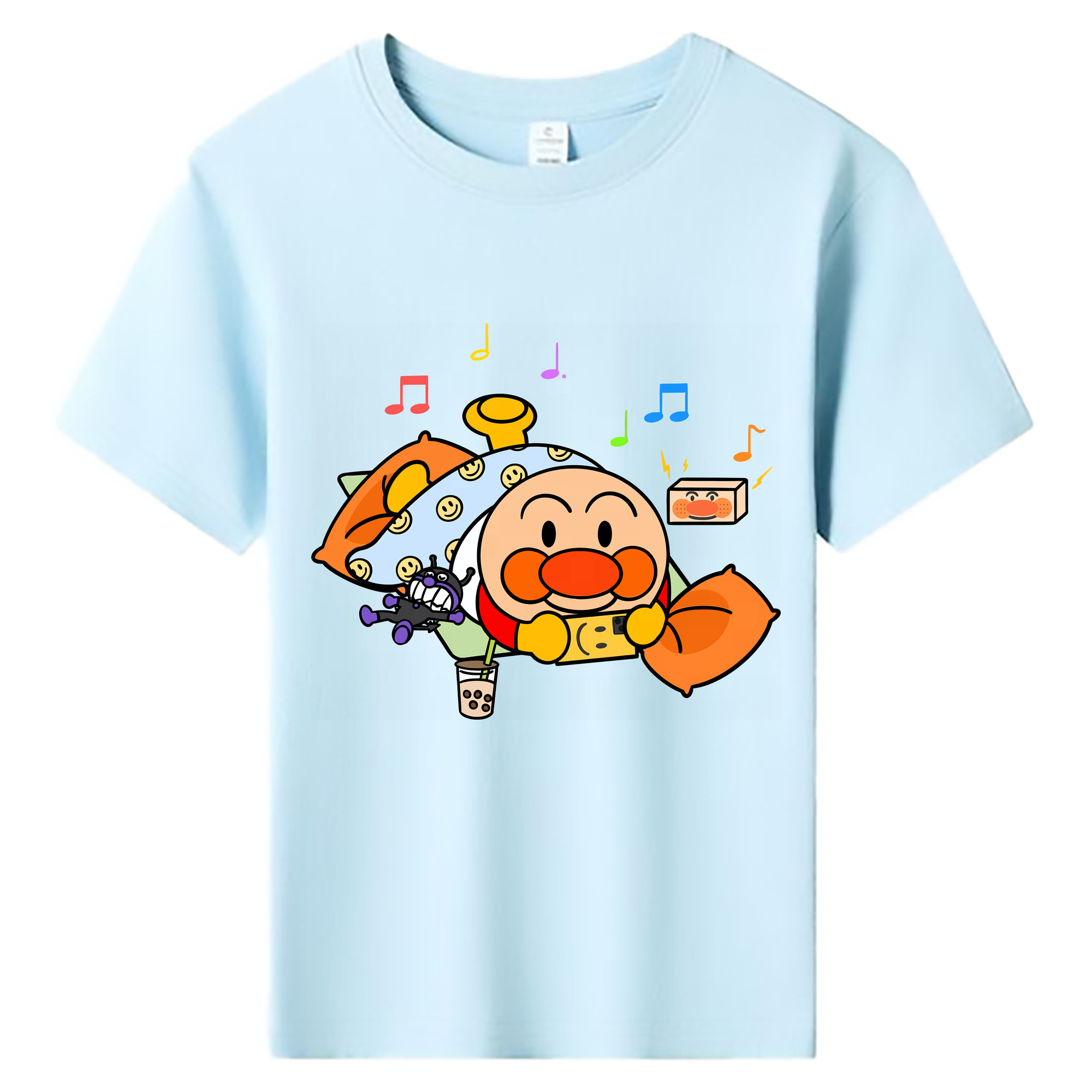 （画像用） アンパンマン Anpanman 綿100％キッズTシャツ（フロントプリント）
